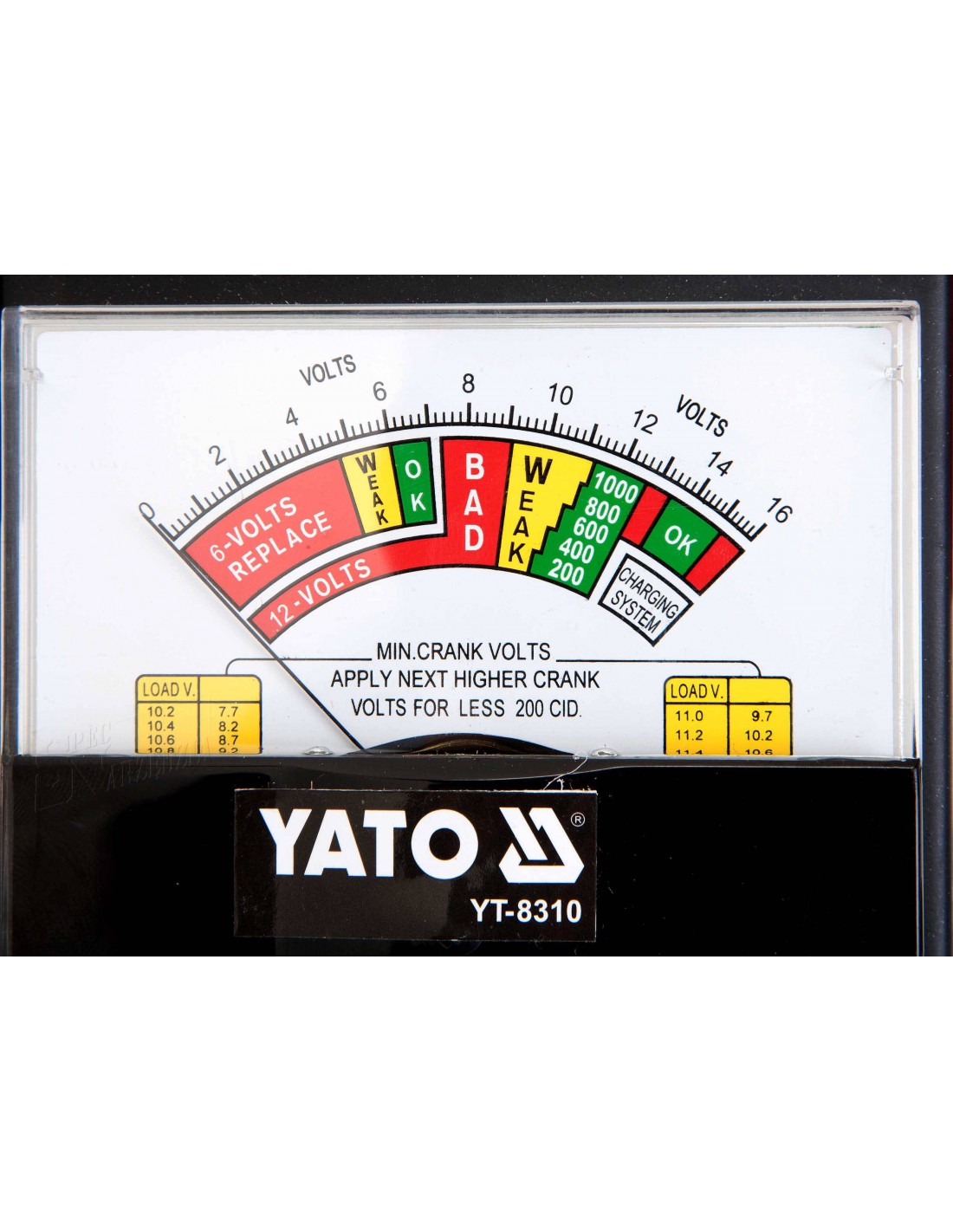 YATO YT-8310 Testeur de batterie YT-8310