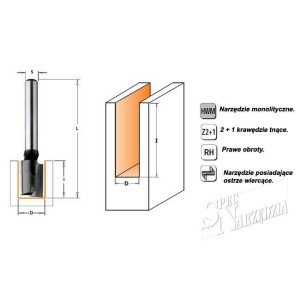 CMT FREZ PROSTY WIERCĄCY HM D12 I40 L90 S8 174.121.11