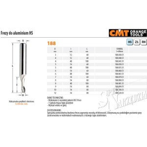 CMT FREZ DO ALUMINIUM HS 5% D5 I40 L100 S8 188.051.51