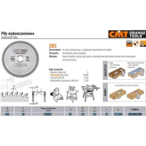 CMT TARCZA TNĄCA WIDIOWA DO DREWNA MATERIAŁÓW DREWNOPOCHODNYCH HM 250X30 80Z