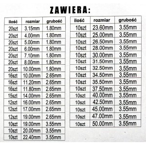 CORONA ZESTAW USZCZELEK ZIELONYCH DO KLIMATYZACJI ORING 419 SZT C0428