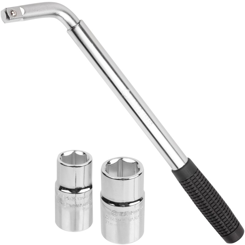 SATA POKRĘTŁO TELESKOPOWE TYPU L 1/2" + NASADKI DWUSTRONNE 3EL