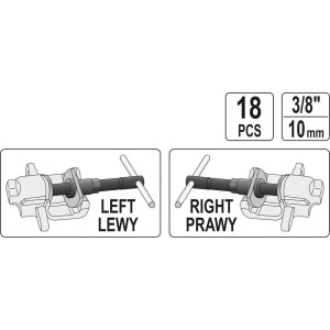 YATO ZESTAW SEPARATORÓW DO ZACISKÓW HAMULCOWYCH 18EL