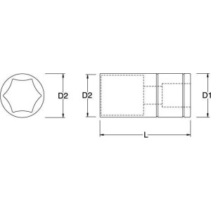 SATA NASADKA 1/4" KRÓTKA 11MM 6-KĄT