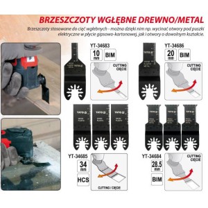 YATO BRZESZCZOT WGŁĘBNY DO URZĄDZENIA WIELOFUNKCYJNEGO HCS 34MM - 3 SZT.