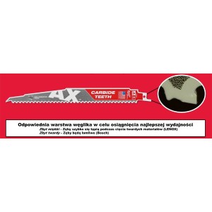 MILWAUKEE BRZESZCZOT UNIWERSALNY TCT AX Z WĘGLIKIEM 150MM