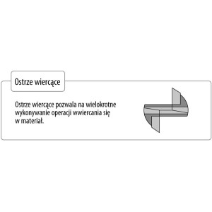 CMT FREZ PROSTY Z OSTRZEM WIERCĄCYM HM D28 I35 L90 S12 177.280.11