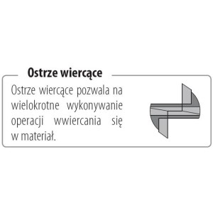 CMT FREZ PROSTY Z OSTRZEM WIERCĄCYM HM D35 I35 L90 S12 177.350.11