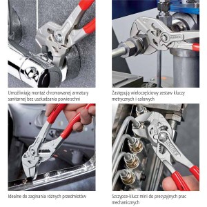 KNIPEX SZCZYPCE-KLUCZ NASTAWNE UNIWERSALNE REGULOWANE 125 MM