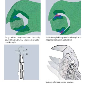 KNIPEX SZCZYPCE KLUCZ NASTAWNE UNIWERSALNE REGULOWANE 250 MM