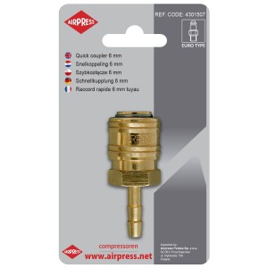 AIRPRESS SZYBKOZŁĄCZE WTYK 6MM EURO 1/2"