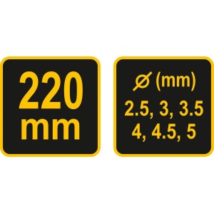 VOREL DZIURKACZ NASTAWNY 220MM 43600