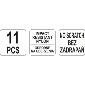 YATO ZESTAW ŚCIĄGACZY DO TAPICERKI NA PŁACHCIE 11 SZT.