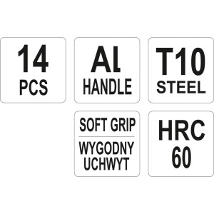YATO ZESTAW NOŻYKÓW PRECYZYJNYCH 14 EL.