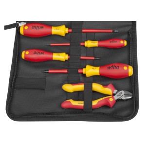 Wiha Zestaw Wkrętaków Izolowanych Softfinish VDE SL/PH + Szczypce Uniwersalne Industrial Electric 160 mm 5 el.