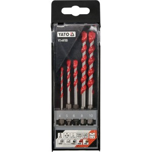 YATO ZESTAW WIERTEŁ UNIWERSALNYCH 4-10MM MOCOWANIE HEX 5SZT