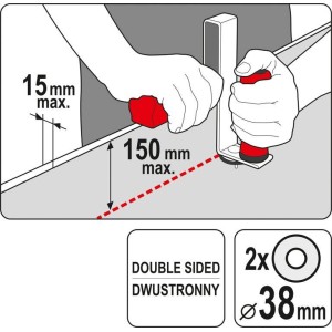 YATO OBCINAK DO PŁYT KARTONOWO GIPSOWYCH G/K DWUSTRONNY
