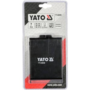 YATO GWINTOWNIKI Z WIERTŁEM M3-M10 1/4 HEX ZESTAW 7SZT. + UCHWYT 60MM