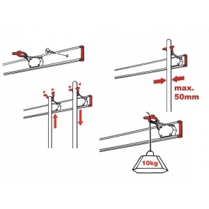 BRUNS LISTWA WIESZAK NA NARZĘDZIA BEZ UCHWYTÓW I HAKÓW 100CM