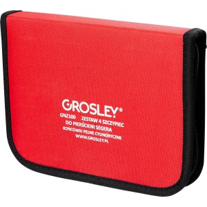 Grosley Zestaw Szczypiec Segera Końcówki Pełne 7" 180mm 4szt. Etui
