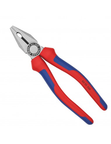 KNIPEX 03 02 200 SZCZYPCE UNIWERSALNE Z WIELOKOMPONENTOWYMI NASADKAMI FOSFORANOWANE, CZARNE 200 MM