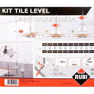 RUBI SYSTEM SZYBKIEGO POZIOMOWANIA PŁYTEK PASKI I DZWONKI + SZCZYPCE