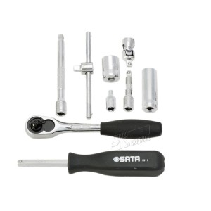 SATA ZESTAW KLUCZY NASADOWYCH 1/4" Z GRZECHOTKĄ 25 SZT