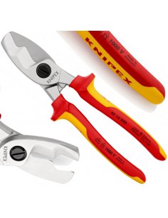 Knipex Nożyce Do Cięcia Kabli Przewodów Cu i Alu Izolowane VDE 200 mm