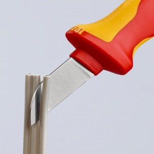 Knipex Nóż Do Ściągania Izolacji Monterski Izolowany VDE 98 52