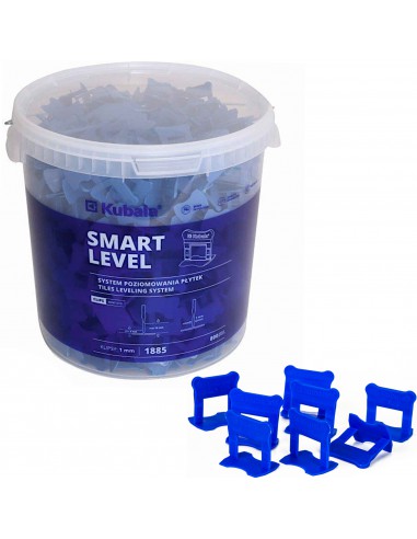 Kubala Smart Level System Szybkiego Poziomowania Płytek 1mm Klips 800 szt. w Wiadrze 20L