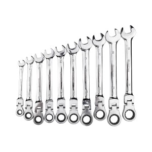 Corona Klucze Płasko Oczkowe Z Grzechotką 8-19mm Łamane Wkład