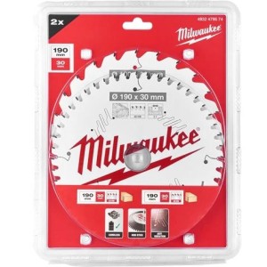 Milwaukee Tarcze Do Drewna 190 mm x 30 mm Twinpack 24/48Z 4932479574