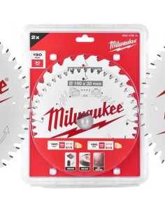 Milwaukee Tarcze Do Drewna 190 mm x 30 mm Twin Pack 24/48Z