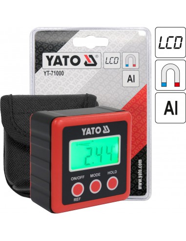 Yato Cyfrowy Wskaźnik Kątów LCD Kątomierz Magnetyczny