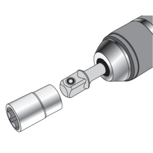 Yato YT-04685 Zestaw Adapterów Hex Do Nasadek - 1/4, 3/8, 1/2