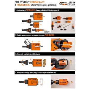 CMT Otwornica 133mm Uniwersalna Widiowa Xtreme Fast 550-133X