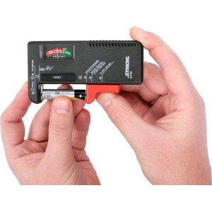 STHOR Tester Baterii Akumulatorków 1,5V oraz 9V Paluszki AA AAA Wszystkie Rodzaje