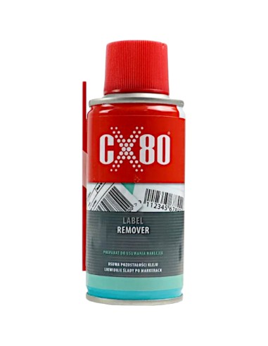CX80 Label Remover Preparat Do Usuwania Naklejek Gumy Do Żucia Etykiet Spray 150 ml