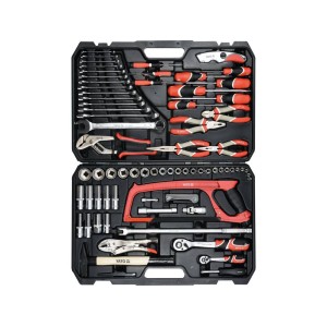 Yato Zestaw Narzędziowy Klucze Nasadowe z Grzechotką 1/2" 1/4" Wkrętaki Szczypce 79 el. XXXL