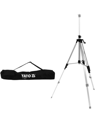 Yato Statyw Aluminiowy Do Lasera Budowlanego Telefonu Dalmierza 1/4" 5/8" 47-150 cm + Futerał