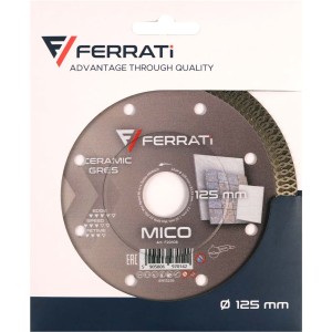 FERRATI MICO Tarcza Diamentowa Tnąca Do Płytek Gresu 125 mm F20108