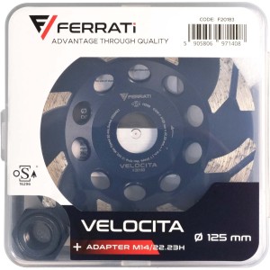 FERRATI VELOCITA DGW-F Tarcza Diamentowa Garnkowa Betonu Kleju 125mm F20183