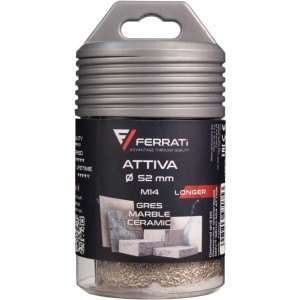 FERRATI ATTIVA Otwornica Diamentowa Do Płytek Gresu M14 52 mm F40134
