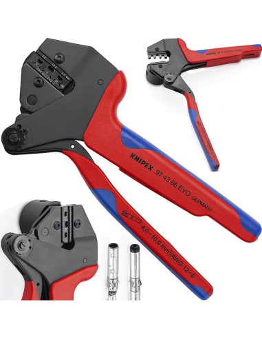 KNIPEX Zaciskarka Do Fotowoltaiki Zagniatania Złączy Solarnych MC4 EVO2 4-10 mm