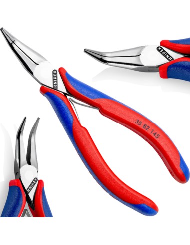 Knipex Szczypce Precyzyjne Chwytające Wygięte Dla Elektroników 145 mm