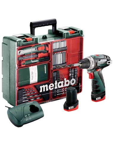 Metabo PowerMaxx BS SET Wiertarko Wkrętarka Akumulatorowa 2x2Ah 12V