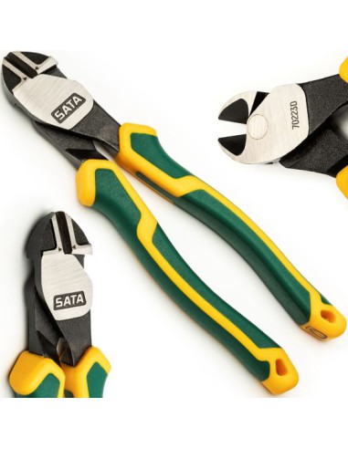 Sata Szczypce Tnące Diagonalne o Dużym Przełożeniu Seria Best Pliers 7" 180 mm