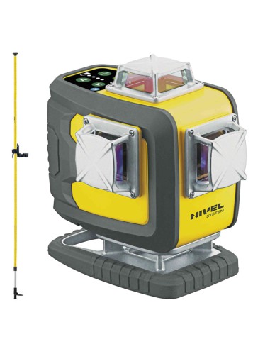 Nivel System CL4D-G Laser Krzyżowy Laser Zielony + LP-36 Tyczka Rozporowa Skręcana