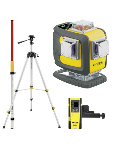 Nivel System CL4D-G Laser Krzyżowy + Statyw SJJ-M1 + Łata Pomiarowa LS-24 + Czujnik CLS-4