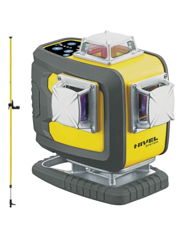 Nivel System CL4D-B Laser Krzyżowy Wiązka Niebieska + LP-36 Tyczka Rozporowa Skręcana 3,6m